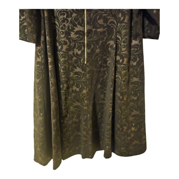 JAX Black Matte Floral Beaded Accent Dress - Size 24W - Picture 9 of 11